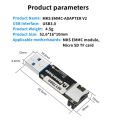 MKS SKIPR EMMC-ADAPTER V2 USB 3.0 Reader For MKS EMMC Module Micro SD TF Card MKS Pi MKS SKIPR 3D Printer Accessories. 