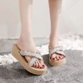 Internet Celebrity All-Match Summer Non-Slip High Heel Xishuangbanna Flip Flops Fairy Style Popular Outdoor Platform Sandals.