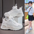 Children's sneakers, small white shoes, spring summer 2024 new girls' dad shoes, fashion soft soled boys' running shoes. 