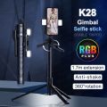 Premium Handheld Stabilizing K28 SELFIE STICK TRIPOD (5 Foot) 360 degrees Rotation with remote.