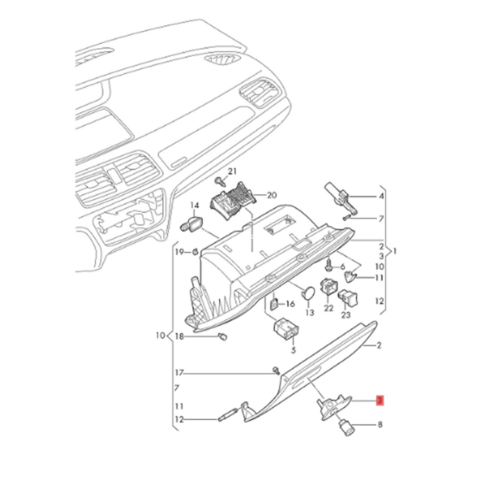 8U1857131A3Q7%20Car%20Glove%20Box%20Lock%20Latch%20Opener%20Handle%20Knob%20Trim%20Cover%20for%20Audi%20Q3%20(84B)%202013-2016%20Accessories%208U1857131B%203Q7%20-%20Image%207