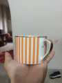 Porcelain ceremic cup with Gloden stripe 1 pc. 