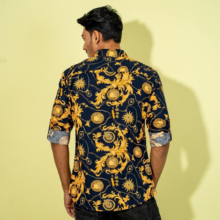 MENS%20CASUAL%20SHIRT-%20NAVY/YELLOW%20-%20Image%206