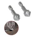 6 Flute Countersink Drill Bit Chamfer Cutting Woodworking Tool hexagon handle Encounter. 