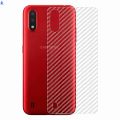Samsung Galaxy A01 Carbon Fiber Textured Back Screen Sticker. 