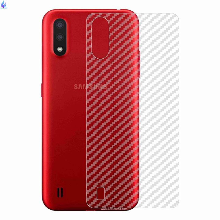 Samsung%20Galaxy%20A01%20Carbon%20Fiber%20Textured%20Back%20Screen%20Sticker%20-%20Image%202