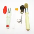 23 Pieces Bookbinding Kit Starters Tools Set Leather Craft Bookbinding Sweing Kit Tools With Large Eye Stitching Needles Amour zii. 