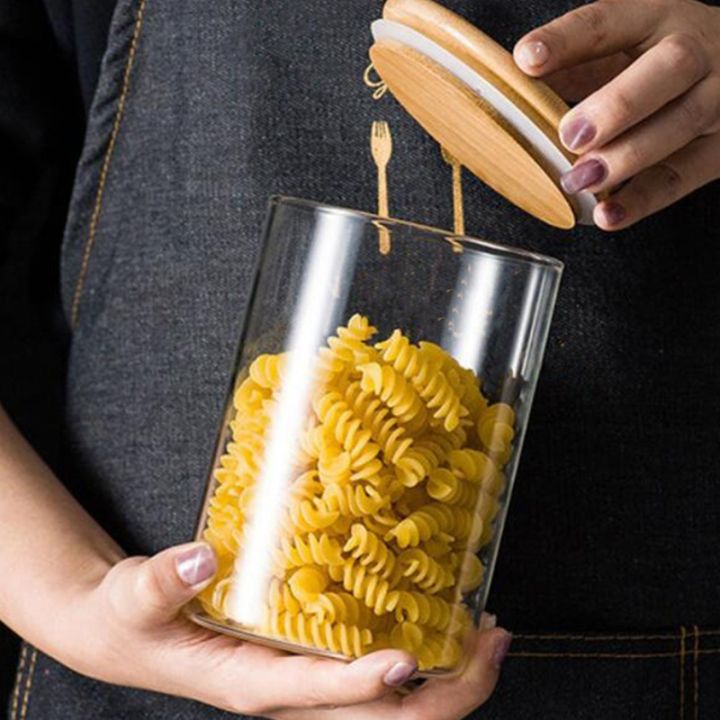 10Pcs%20Bamboo%20Wood%20Lid%20Glass%20Jar%20Airtight%20Canister%20Kitchen%20Storage%20Bottles%20Jars%20Food%20Container%20Tea%20Coffee%20Beans%20Candy%20Jar%20-%20Image%205