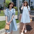 Maternity Clothes Summer Clothes2023New Fashion Mom Korean Style Loose Fashion Small Simple Slimming Large Size Dress Summer.