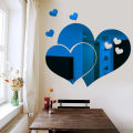 3D Acrylic Mirror Wall Stickers DIY Wall Mirrors Sticker Removable Self Adhesive Aesthetic LOVE Tiles Decals Home Decoration.