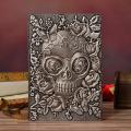 European-style Vintage Embossed Leather Notebook Diary Note Book Notepad Travelers Notatnik Stationery. 
