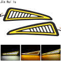 Body Indicator With DRL Universale Triangle Flush Mount LED Turn Signals Blinker. 