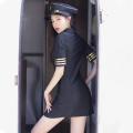 Police Women Cosplay Costumes Anime Role Play Halloween Outfits Stewardess Lingerie Dress Stage Flight Attendant Costume. 