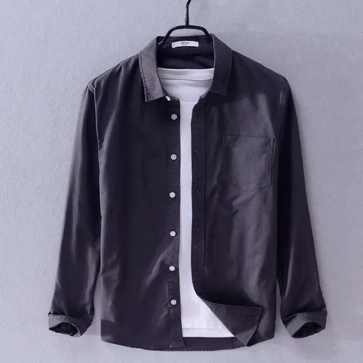 NEW%20STYLE%20Cotton%20Long%20Sleeve%20Formal%20Shirt%20for%20Men%20-%20Image%202