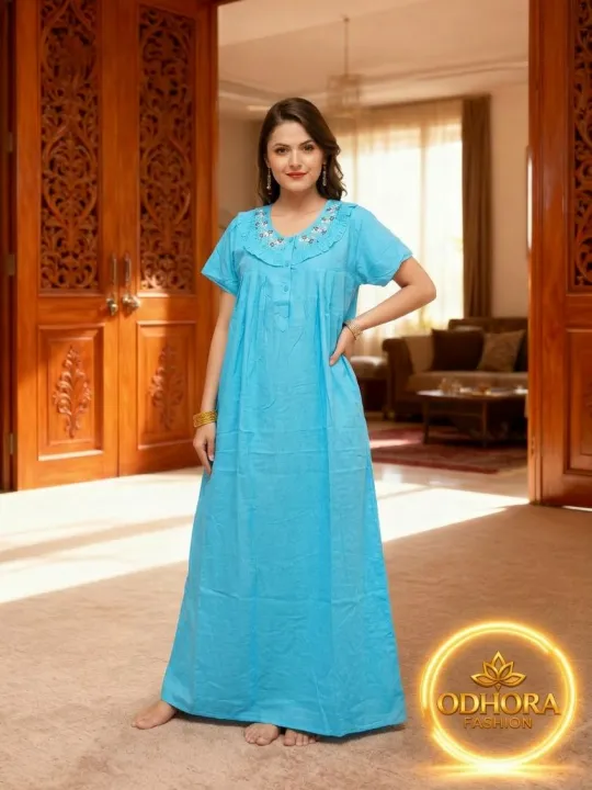 Cotton%20Maxi%20Night%20Dress%20for%20Women%20Joba%20Design,%20Comfortable%20and%20Stylish%20-%20Image%202
