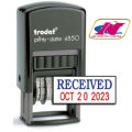 Trodat Printy Dater 4850 Personalized Stamp (2 lines customized). 