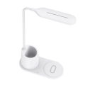 New wireless charger 15W fast charging LED desk lamp stepless dimming pen holder storage office study desktop desk lamp. 