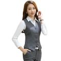 Slim Short Career Formal Women's Vest Black Gray Red Gilet Femme Waistcoat Sleeveless Jacket Office Lady Waistcoat Work Wear 5XL.