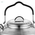 1.5L Camping Water Kettle Water Pot Portable Stainless Steel Boiling Water Collapsible Handle Cookware Durable Tea Kettle Hiking Picnic Pot. 