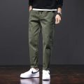 Mens Pants Cotton Casual Stretch male trousers man long Straight High Quality 4 colors Plus size pant suit 42 44 46 CY9112. 