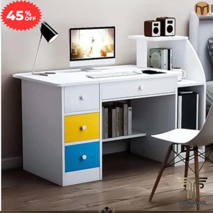 Computer Table, Writing Desk, Study Desk, Home Office Desk, Office Table, Laptop Table with Drawer - Premium Furniture - Minimalistic Sophistication
