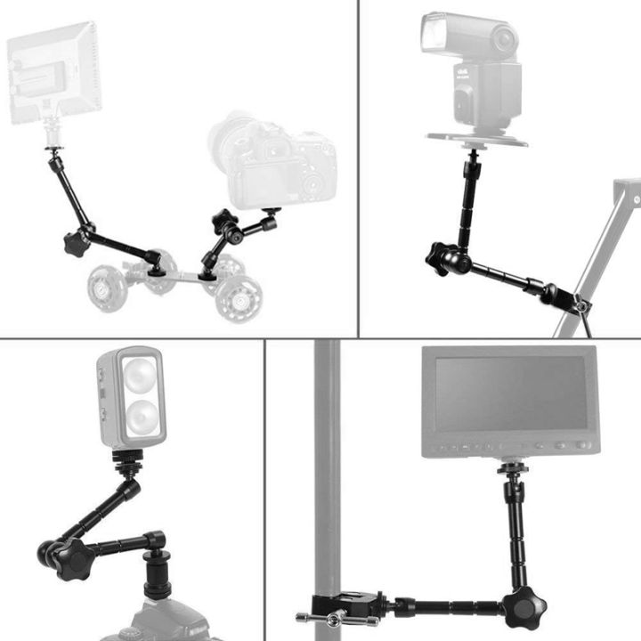 Magic%20Arm%20With%20Super%20Clamp%2011%20inch%20Articulating%20Friction%20Crab%20Clamp%20With%201/4%20inch%20And%203/8%20inch%20Thread%20For%20Dslr%20Camera%20Rig,%20Monitor,Led%20Lights%20And%20Flash%20Light%20-%20Image%209
