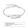 Alien Personalize Baby Name Bracelets Non Allergy Stainless Steel Infant Baptism Bangle Jewelry Custom Boy Girl Family Love Gifts. 
