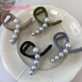 Vintage Hair Claw Clasp Stylish Faux Pearl Hair Claw with Cross Hollow Out Design Strong Grip Anti-slip Hair Styling Tool for Women.