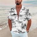 Lapel Men's Shirts Hawaiian Beach Shirts Summer Holiday Casual Tops Oversized Harajuku 3D Print Tee 5XL Slim Tshirt Clothes 2022. 