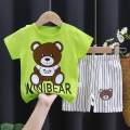 Baby Boy  Summer Short Sleeve T-shirt Tee Shorts 2 Pcs Outfits Set used children baby comfortable T-shirt and pant (. 