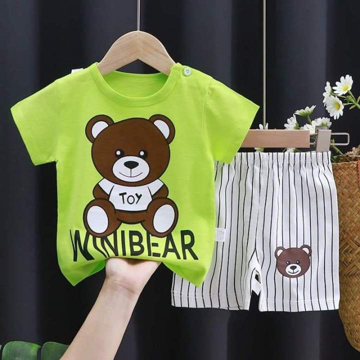 Baby%20Boy%20%20Summer%20Short%20Sleeve%20T-shirt%20Tee%20Shorts%202%20Pcs%20Outfits%20Set%20used%20children%20baby%20comfortable%20T-shirt%20and%20pant%20(%20-%20Image%202