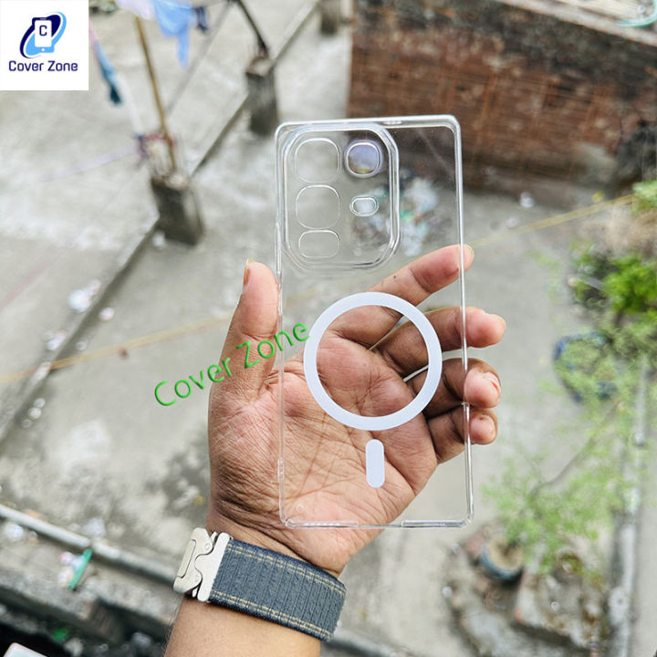 Infinix Note 50 4G / Infinix Note 50 Pro 4G Transparent Magnatic Magsafe Anti Yellow Clear Protective Phone Case Back Cover