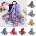 (New)Chiffon carf Comfortable to Wear ummer Butterfly Print Long hawl Wrap.