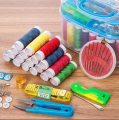 10pcs/set Portable Household Sewing Kit Box DIY Embroidery Handwork Tool Needles Thread Scissor Set Home Supplies Travel. 