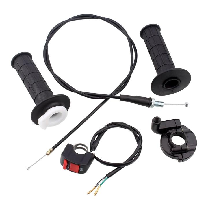 Throttle Accelerator Handle Grips Cable Set for 50cc 150cc 250cc Mini Bike Easy Installation Professional Accessory Durable