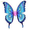 Easter Electric Fairy Wing with Light with Music Moving Butterfly Wing Blue.