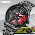 Skmei 1787 Rotation Wheel Creative Fashion Men Stainless Steel Watch  -Red. 