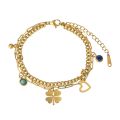 Nabest Stainless Steel Four Leaf Clover Bracelets Women non Tarnish Jewelry Gold Plated Clovers Bracelet collections.