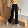 Wide Leg Pants Women Loose High Waist Black Basic Fashion Ulzzang All-match OL Casual Baggy Clothes Mujer Trousers Teens Street. 