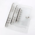 A5/A6/A7 Transparent PVC Clip File Folder Notebook Loose Leaf Ring Binder Planner Agenda School Office Supplies 1Pcs. 