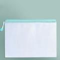 Zip File Bag File Bag Thickened Zipper Bag Stationery Document Bag A4 Transparent File Bag Waterproof Zip File Bag. 