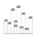 Empty Glass bottles Leak-proof Mini Transparent Sample jars Aluminium cap Storage vials for Crafts Cosmetics Essential oils. 
