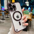 HOCE Frameless Clear Magnetic Phone Case For iPhone 15 14 13 12 11 Pro Max 14 15 Plus MagSafe Case Luxury Plating Borderless Ultra Thin Hard Transparent Back Cover. 