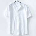 HUILISHI 5 COLOUR Chinese collar men's short-sleeved cotton shirt polo shirt. 