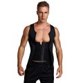 Men Neoprene Shapewear Tummy Control Girdle Corset Compression Shirt Tank Top Body Shaper with Zipper Slimming Undershirt.