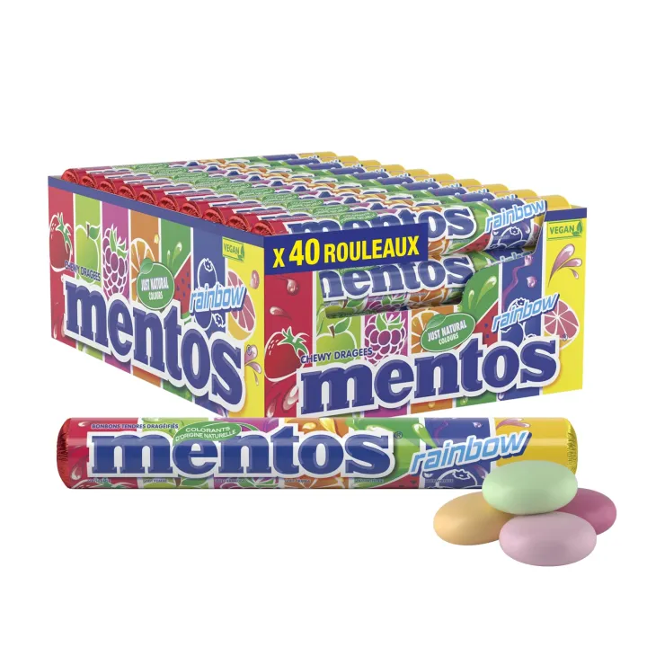Mentos Rainbow (Orange, Pineapple, Watermelon and Strawberry Flavour) 2Pcs Combo