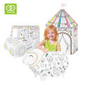 Sub 3D Coloring Cardboard House Lamb House IY Creative Gift Toys Children's D Three-dimensional Assembling Graffiti Shell Toys. 