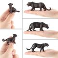 New Wild Feline Figurine Snow Leopard Black Panther Lynx Simulation Animal Model Action Figures Children Collect Toys Gifts.