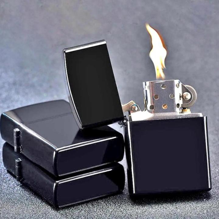 Zippo Lighter with - BLACK GLOSSY