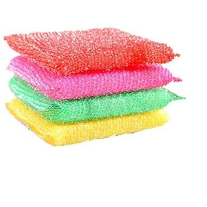 Premium Quality (4 Pcs) Dish Wash Foam Scrubber Pad / Foam Pad / Dish Wash Pad